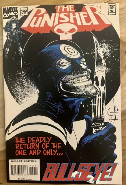 Punisher # 102 (Marvel, 1995) Bullseye appearance- KEY Iconic Cover Art -VF!