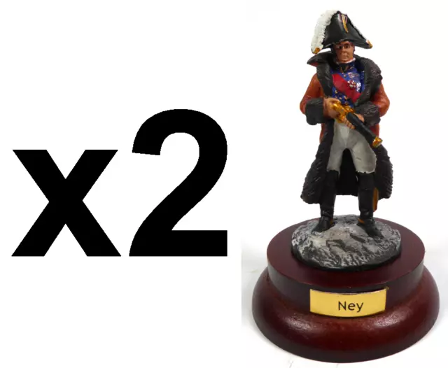 Sammlung von 2 Maréchal Ney Napoleon Zinnsoldaten Figuren 1:32 60mm N4B