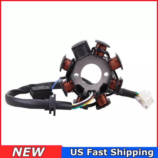 Fit For HP AC Magneto Stator 8-coil 8 Pole 5-wire Gy6 125cc 150cc ATV Scooter