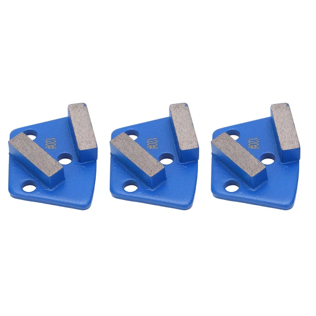 3Pcs Grinding Shoes Trapezoid Concrete Floor Ting 2 Long Teeth 120 FFG
