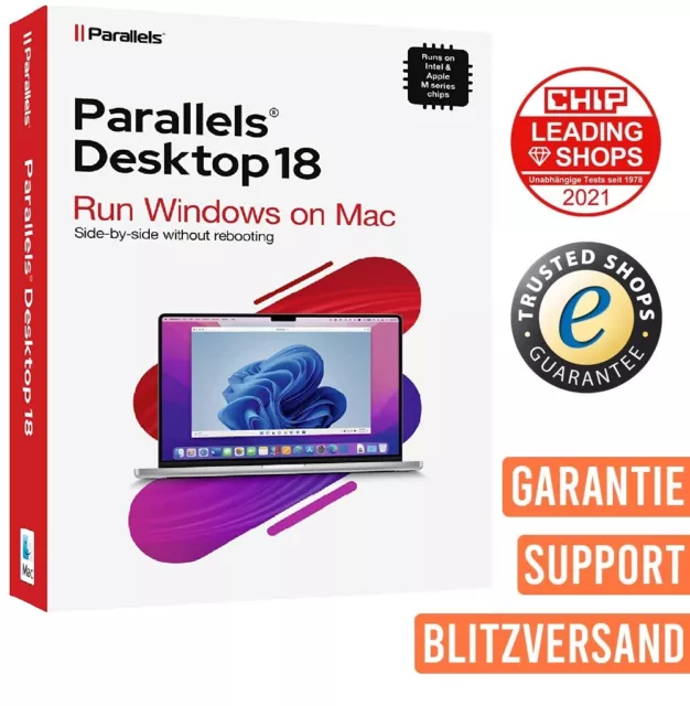 NEW | Parallels Desktop 18 Standard | MAC | Dauerlizenz | Versand per E-Mail