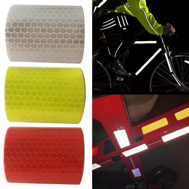 Bicycle Outline Car Sticker Warning Strips Reflective Reflective Strip Tape Z2E9