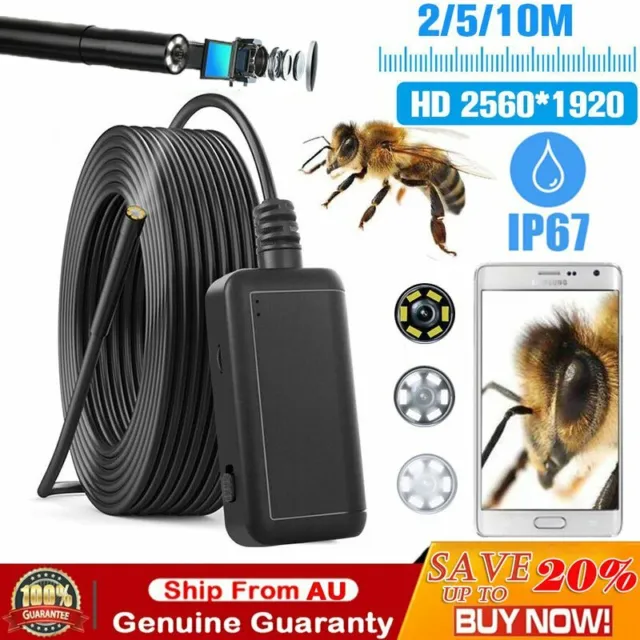 1080P Wireless LED Endoscope WiFi Borescope Inspection Camera for iPhone Android