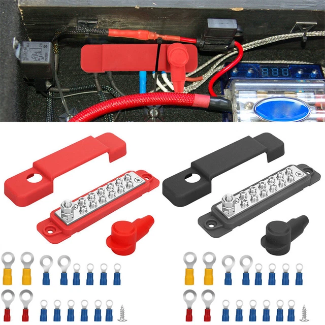Bloc De Distribution 12 Bornes 180A - Barre Omnibus Marine Pour Voiture, Camping-car, Bateau