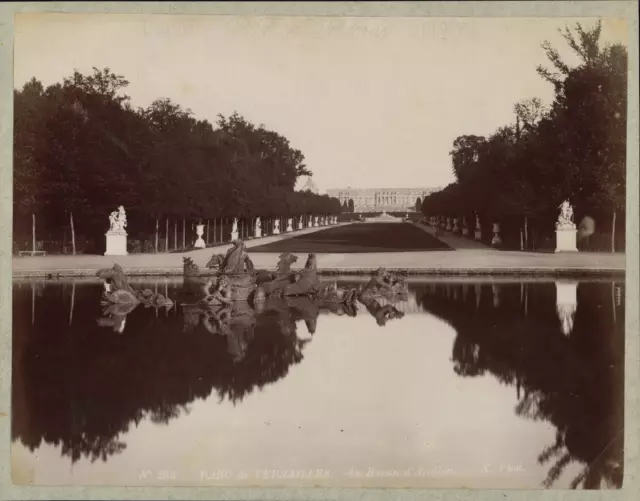 France, Parc de Versailles, Le Bassin d&#039;Apollon vintage albumen print Tir