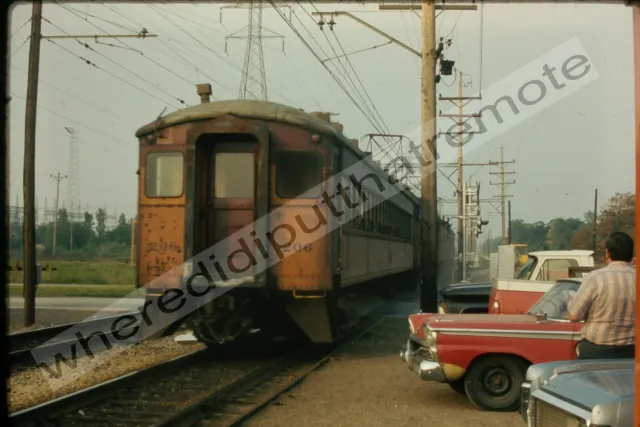 Orig. Slide Chicago S. Shore & S. Bend CSS 206 PCM Interurban Bailly IND 1973