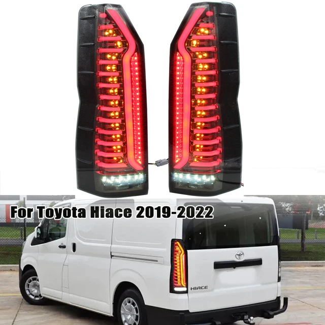 LED TAIL LIGHTS For Toyota Hiace 20192022 Smoked Dynamic Turn Signal