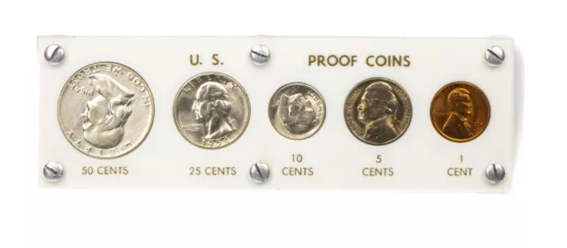 **NOT PROOF** 1954 MOSTLY Brilliant Uncirculated Coin Year Set  - Capital Holder
