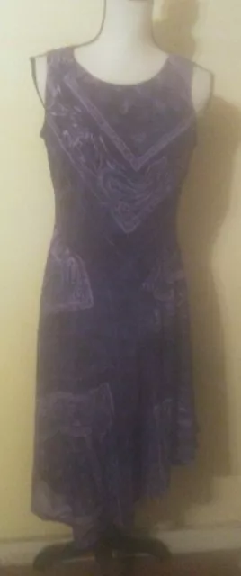 Simply Vera Vera Wang Women's Dress Size Small S Purple Semi Sheer Sleeveless