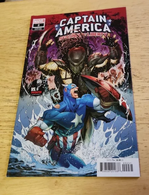 Captain America Sentinel Of Liberty vs Predator Variant Edition Comic Book #2