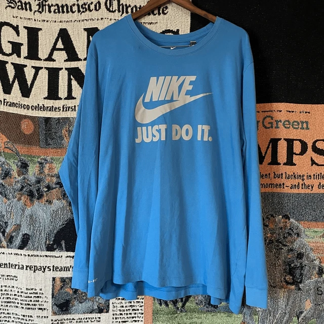Nike Dri-Fit Long Sleeve T-Shirt Blue Activewear Classic Logo Men’s XXXL 0596 Nike Dri-Fit Long Sleeve T-Shirt Blue Activewear Classic Logo Men’s XXXL 0596