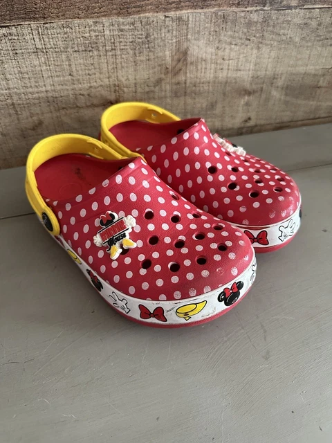 Disney Parks Crocband Crocs J1 Minnie Mouse Toddler Girls Lights Up