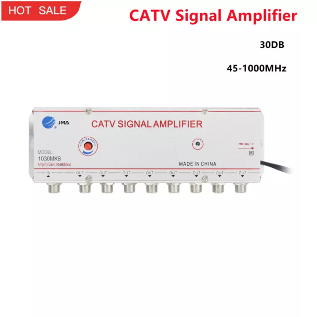 Cable TV Signal Booster CATV Signal Amplifier 1 IN 8 OUT 30DB 220V JMA 1030MK8