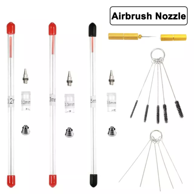 0.2/0.3/0.5mm Airbrush Nozzle Needle Replacement Parts for Airbrushes Spray Gun