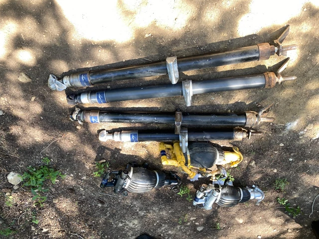 mining equipment used drill.  Jacklegs  , 4 legs, water needles