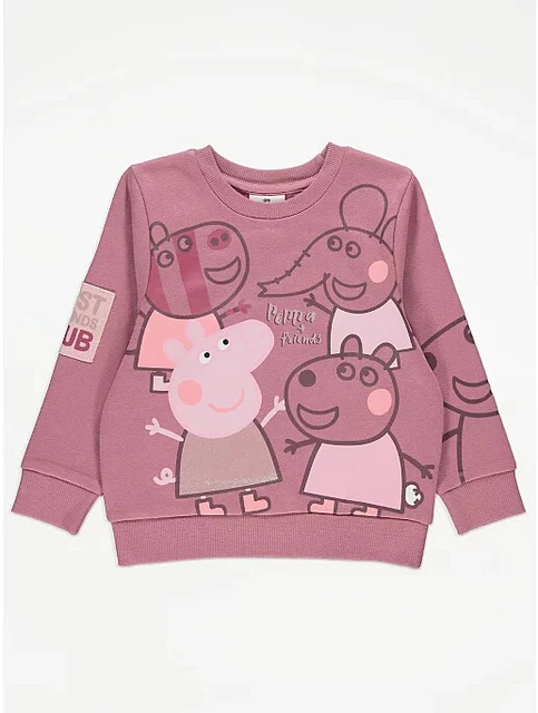 Bnwt Age 2-3, 3-4, 4-5, 5-6 Years Girls "George" Peppa Pig Sweatshirt Jumper Top
