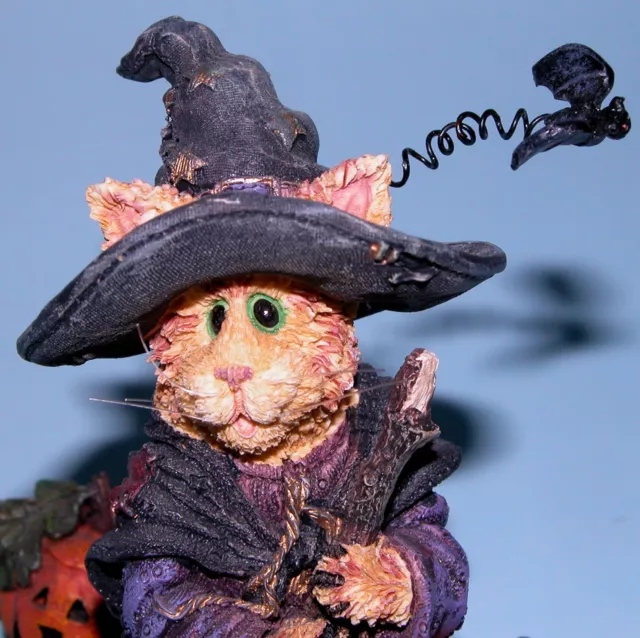 Boyds Sabrina & Boo Witch cat, ghost, pumpkin