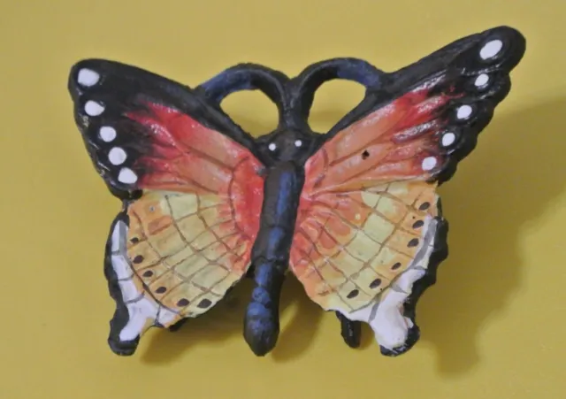 ♥ ♥ ♥  Schmetterling Gusseisen Wanddeko Tischdeko Briefbeschwerer bunt