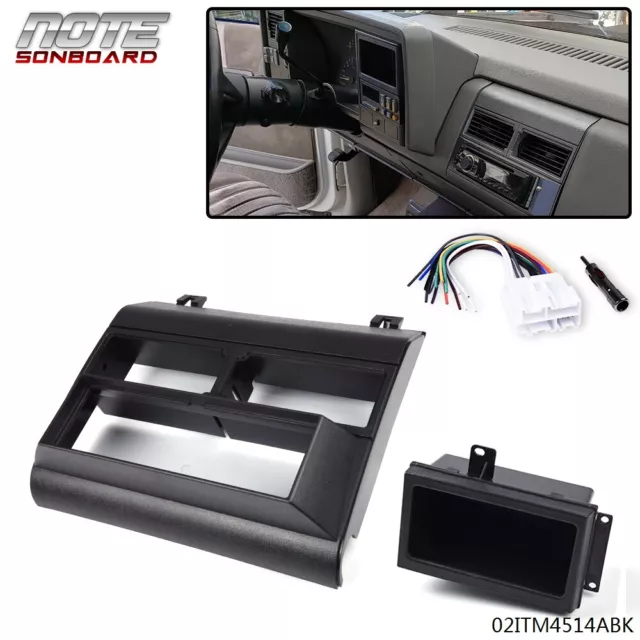 Radio Single Din Dash Kit Pocket Bezel Fit For 1988-1994 Chevy Gmc Trucks