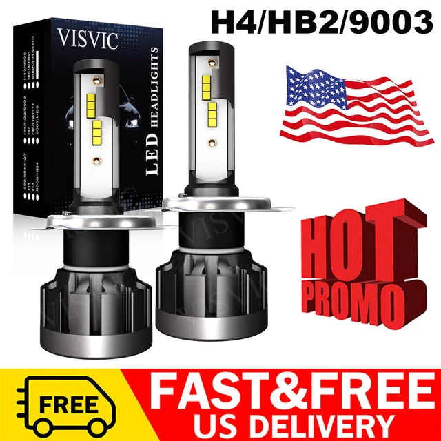 H4 9003 LED Headlight Bulbs Car & Truck Parts Hi&Lo Dual Beam Kit 6000K White