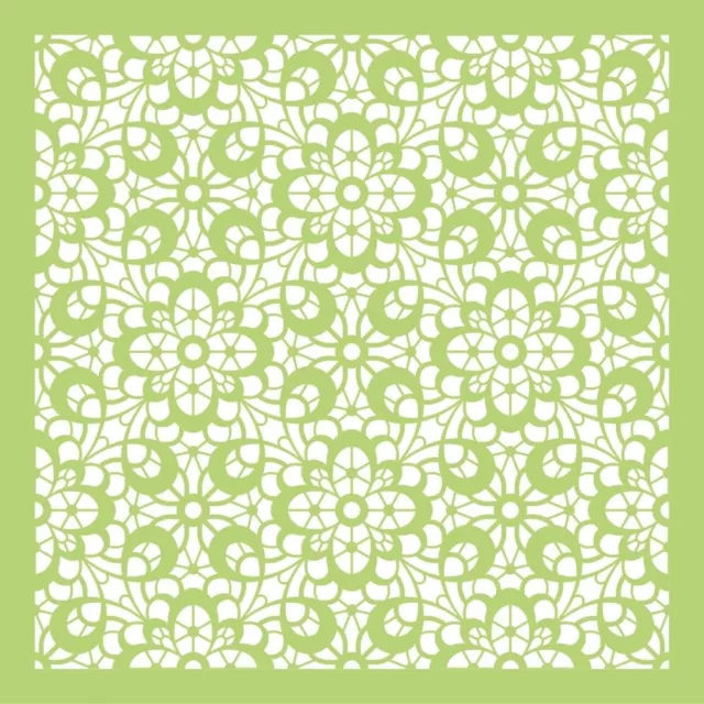 Kaisercraft Designer Template 12”X12” - Cottage Rose Floral Lace