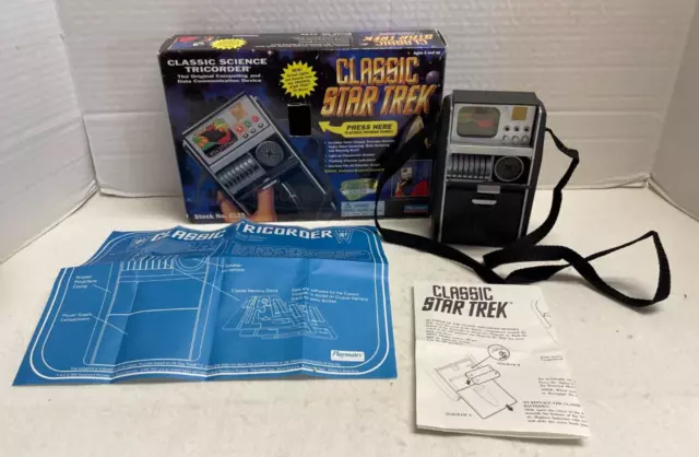 Star Trek Classic Science Tricorder w/Instructions Shoulder Strap Box As Is 1995
