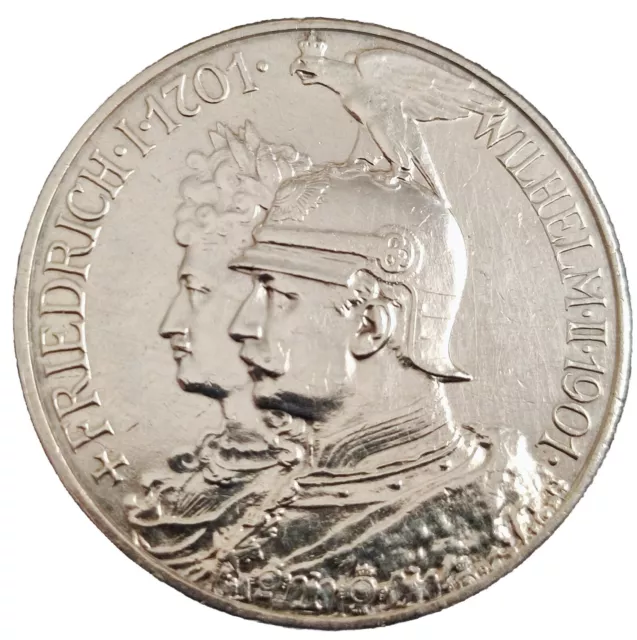 Preussen 5 Mark 1901  Silber 200 Jahre Königreich Silver Top Coin Art. 003-004