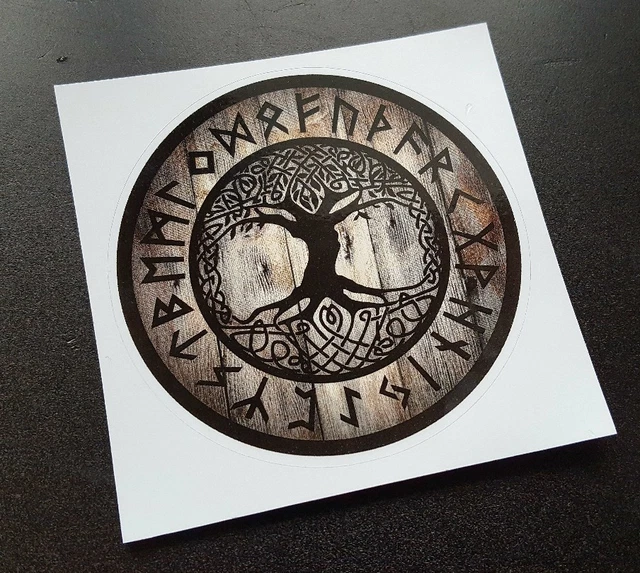 PRECUT VIKING YGGDRASIL Tree of Life, Rune Sticker / Decal, Norse ...
