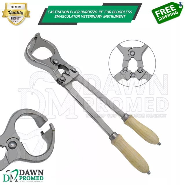 Castration Plier Burdizzo 19" For Bloodless Emasculator Veterinary German Grade