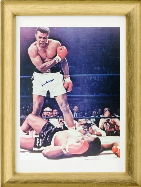 Muhammad Ali Autogramm mit Bilderrahmen Linkin Park Autograph Boxen Boxer-Legend