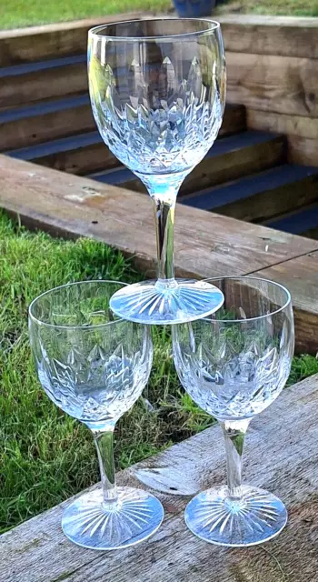 Three Stuart Crystal Glencoe Large Wine Glasses 6.1/4"