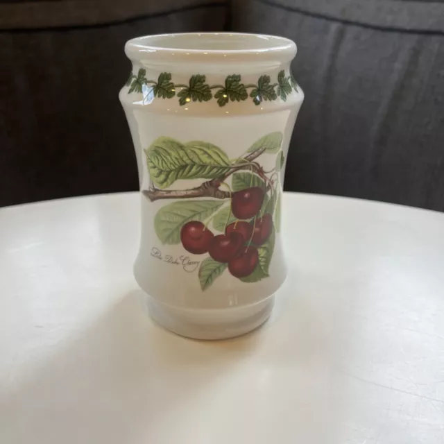 Pomona Portmeirion The Late Duke Cherry Flared Ceramic Vase Vintage 6.5”