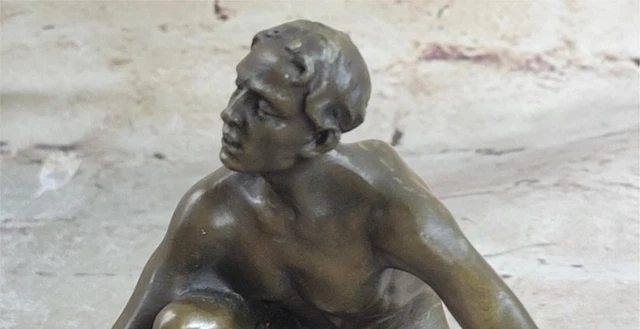 Bronze Sculpture Statue 2 Pièces Original Signé La Un Couple Original Œuvre