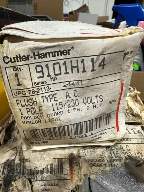Cutler Hammer 9101H114 1 Pole Nema 1 Mp Switch W147
