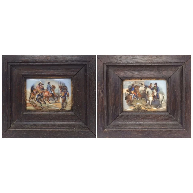 A Pair of Porcelain Miniatures Napoleon Empire Style From France 19th Century