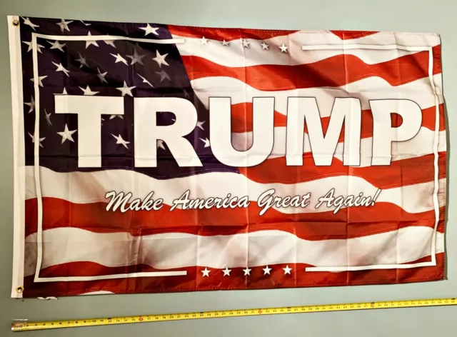 DONALD TRUMP FLAG *FREE SHIP USA SELLER!* Trump USA Army Navy US Poster Sign 3x5