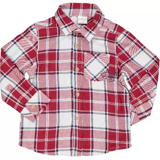 Camicia Manica Lunga Scozzese Neonato Bambino Mauli Birba Taglie 6/30 Mesi - 999