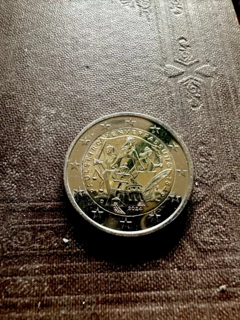 2 Euro Münze Deutschland 2024 Paulskirchenverfassung Gedenkmünze Sondermünze Neu