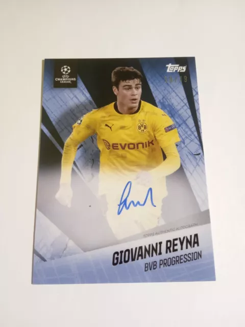 Topps Gio Reyna Curated Set American Dream Reyna on Card Auto /49 BVB Autograph