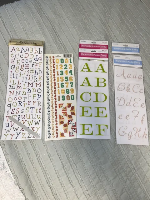 Lote de 6 libros de recortes de alfabeto ABC y número de frotar