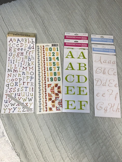 Lote de 6 libros de recortes de alfabeto ABC y número de frotar