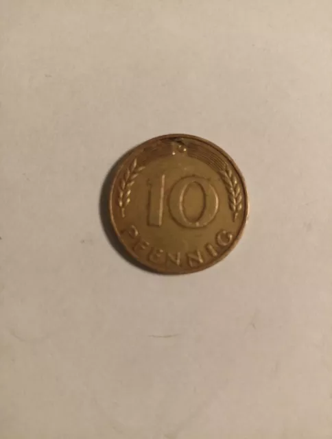 10 Pfennig münze (G) BankDeutscher Länder 1950 Nr3