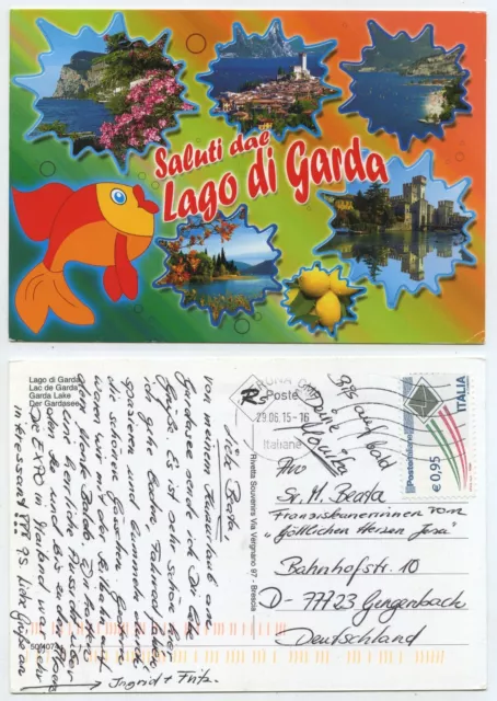 58938 - Saluti dal Lago di Garda - postcard, run