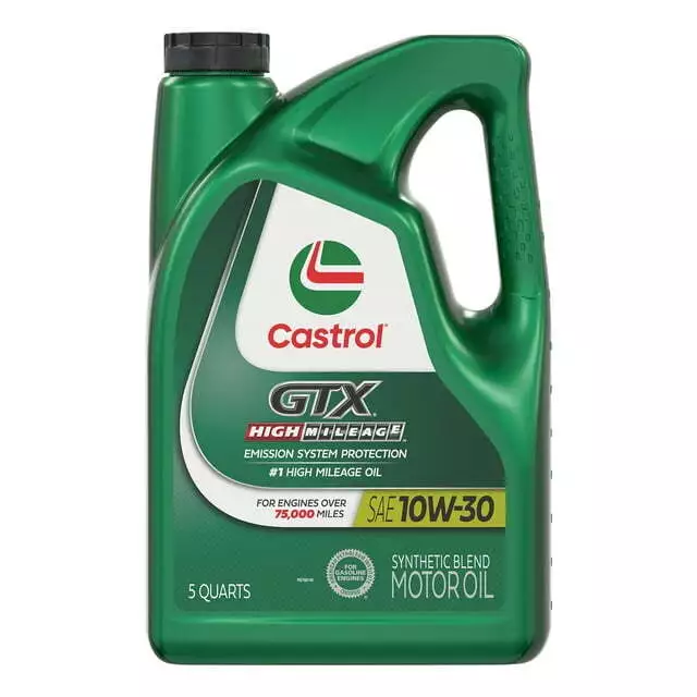 Castrol GTX High Mileage 10W-30 Synthetic Blend Motor Oil,5 Quarts-free shipping