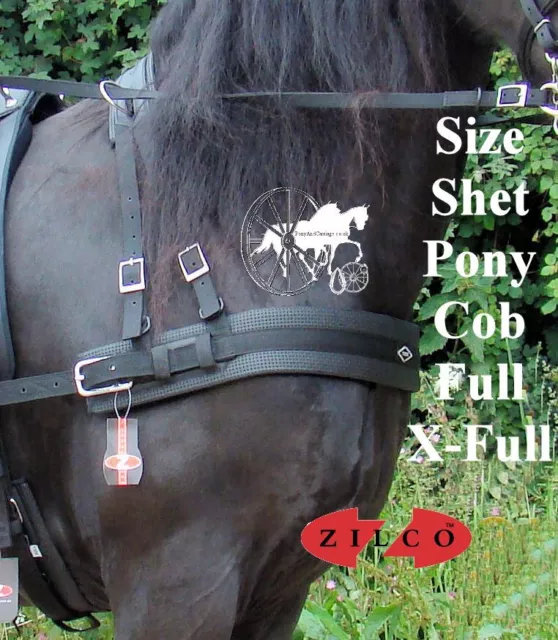 Carriage Driving Harness Breast Collar Set Zilco Tedex Shetland Pony Cob Full