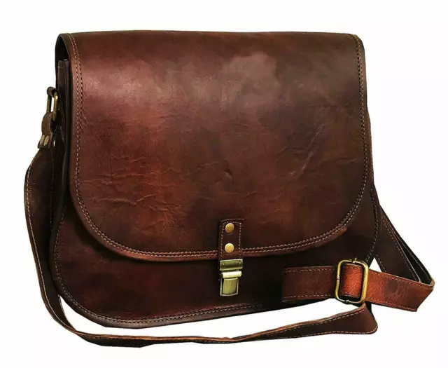 Women's Travel Saddle Vintage Bag Genuine Leather Purse Crossbody Shoulder Girls