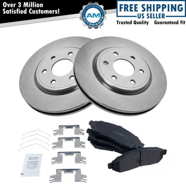 Front Ceramic Brake Pads & 2 Rotors Set For Frontier Pathfinder Xterra