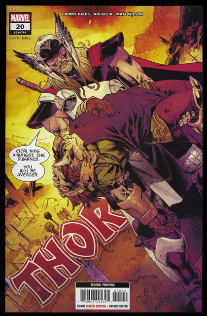 Thor #20 (2022) Nic Klein 2Nd Printing Variant 1St App Mjolnir God Of Hammers