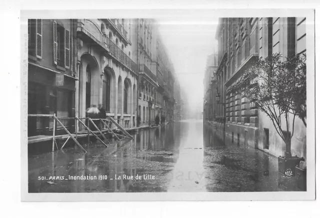 75  Paris  Inondation 1910  La Rue De Lille