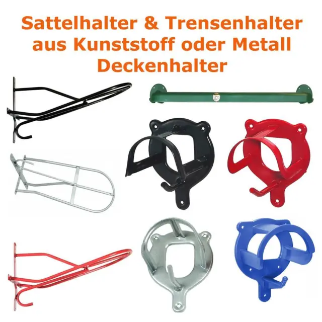 Sattelhalter Trensenhalter Halfterhalterung Metall Kunststoff Deckenhalter Pferd